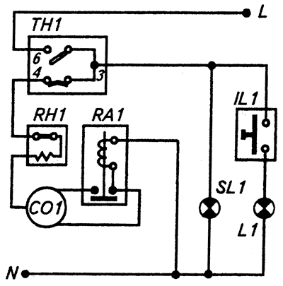 Принципиальная схема электрооборудования холодильника Стинол-101