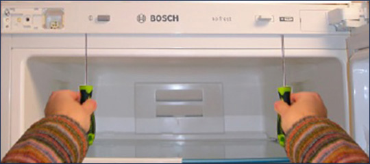 доступ к модулю управления холодильника Bosch