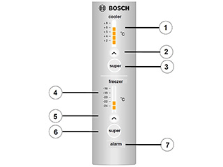 Панель управления холодильника Bosch